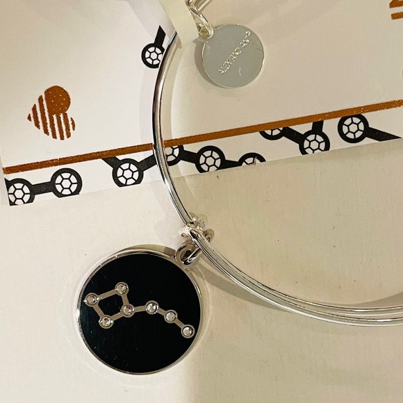 Alex and Ani Big and Little Dipper,shiny silvertone, black enamel, set of 2 - Picture 13 of 16
